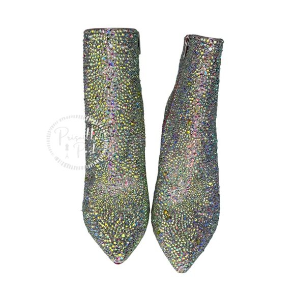 Christian Louboutin So Kate White Custom Strass Crystal Boots Booties Swavorski - Picture 8 of 17